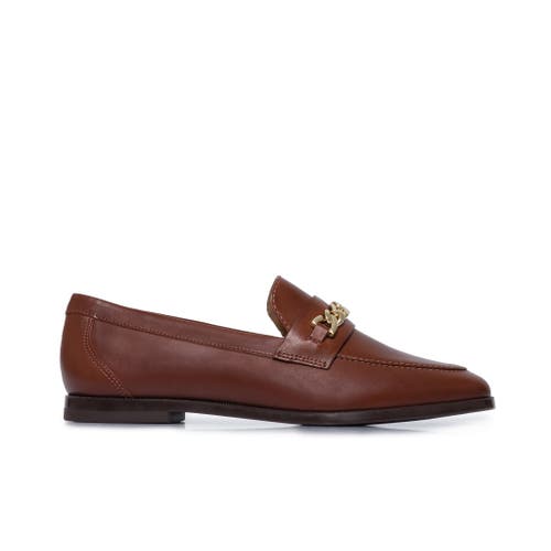 Shop Bernardo Footwear Zephyr Chain Loafer In Mahogany