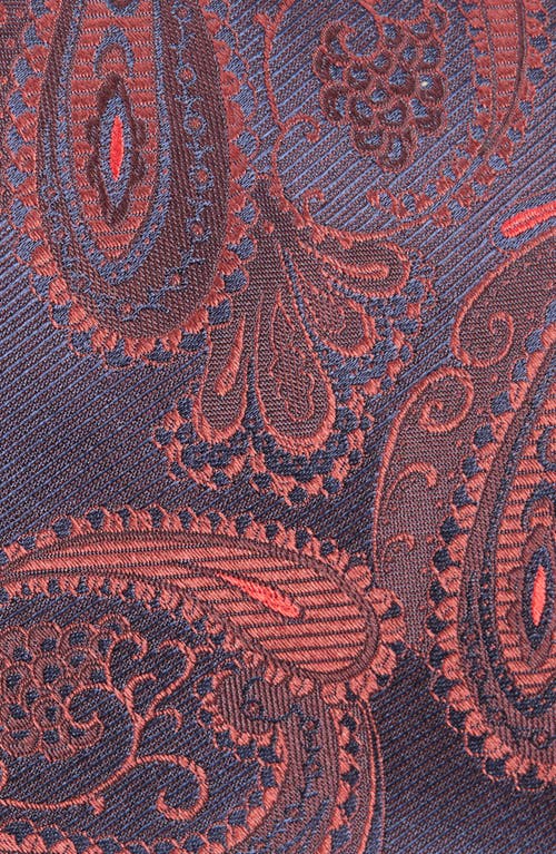 Shop Brioni Paisley Silk Tie In Bordeaux