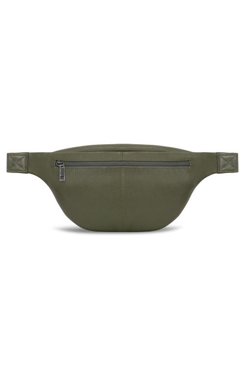 Champs Leather Belt Bag In Khaki