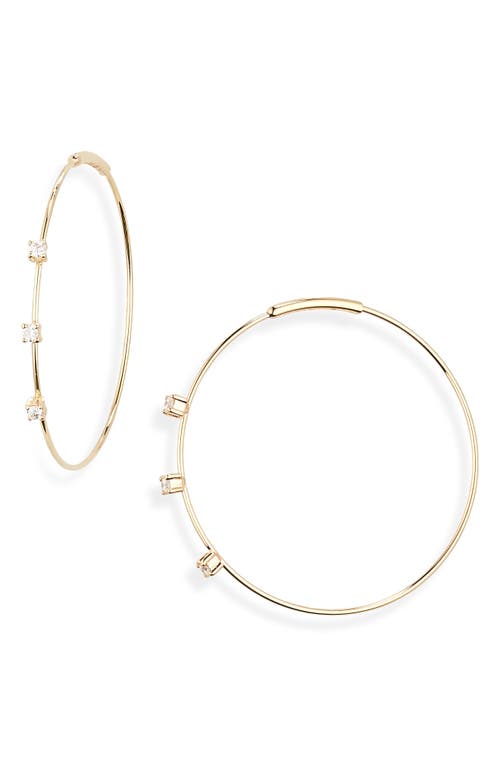Lana Small Diamond Magic Hoop Earrings in 14K Yellow Gold