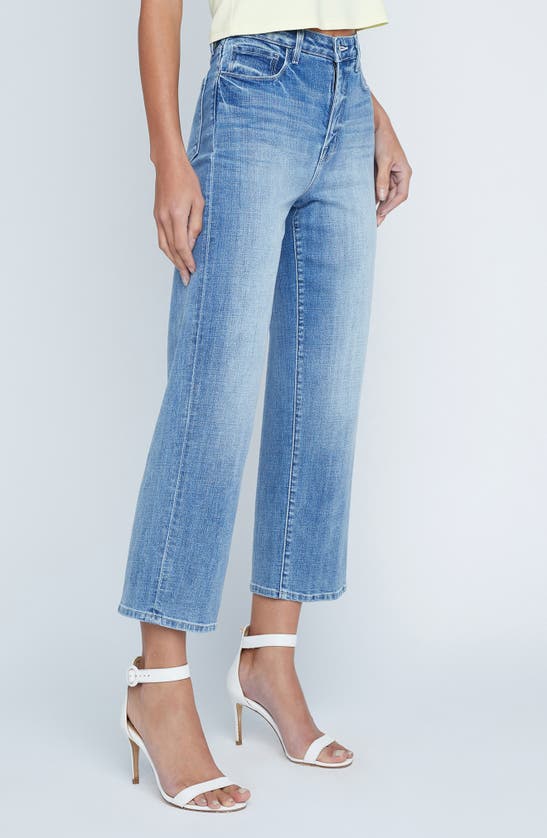Shop L Agence June High Waist Crop Stovepipe Jeans In Tuscany