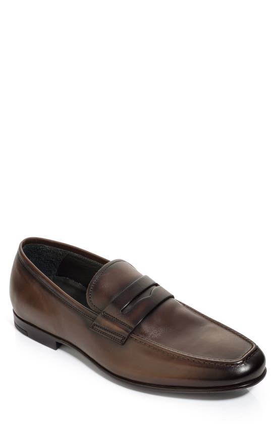 To Boot New York Alek Penny Loafer In Dark Brown