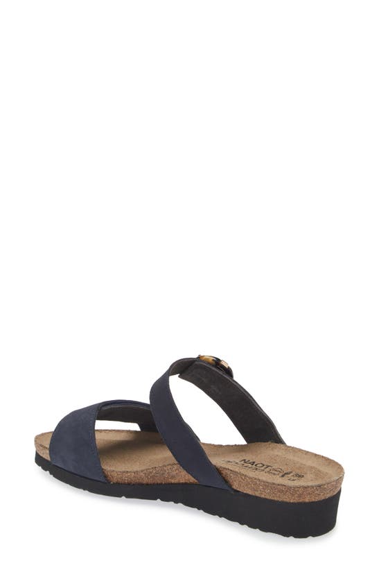 Naot Anabel Wedge In Navy Nubuck