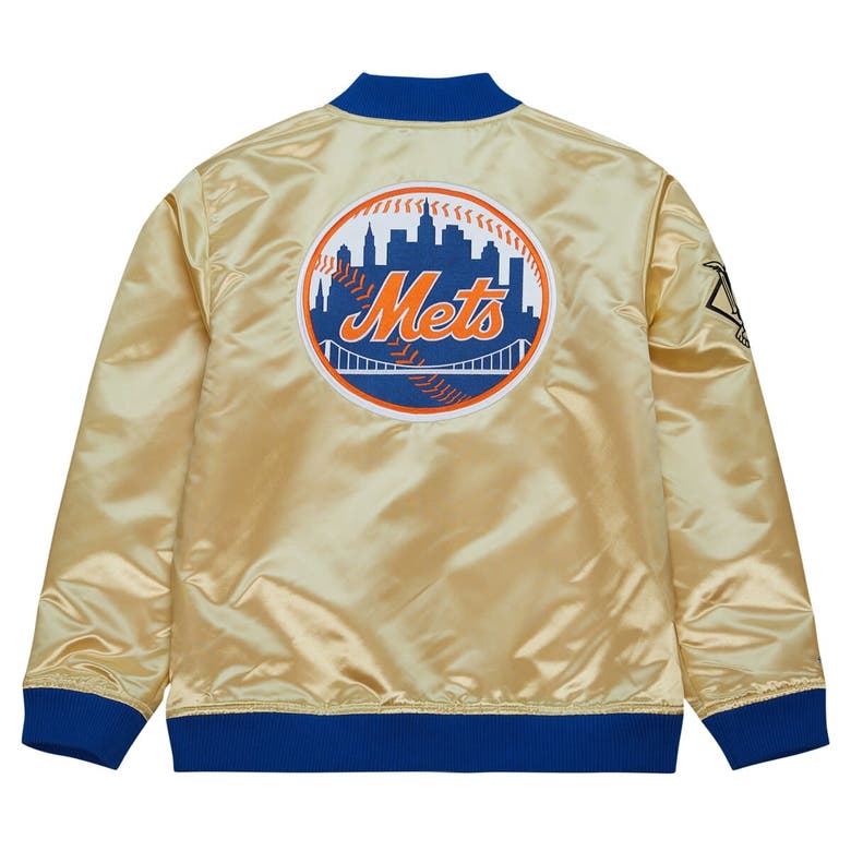 Shop Mitchell & Ness Gold New York Mets Og 2.0 Lightweight Satin Full-zip Jacket