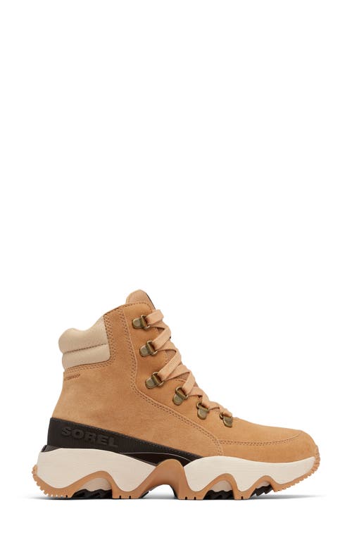 Sorel Womens Kinetic Impact Conquest Suede High-top Trainers Tan Comb In Tawny Buff/ceramic