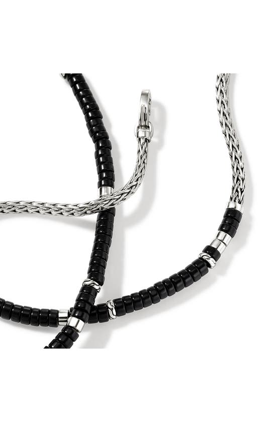 Shop John Hardy Heishi Beaded Necklace In Black