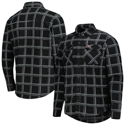 Men's NFL x Darius Rucker Collection by Fanatics Tan Las Vegas Raiders Flannel Long Sleeve Button-Up Shirt Size: Small