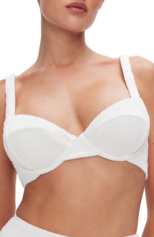 Good American Always Fit Underwire Bikini Top Cloud White001 at Nordstrom,