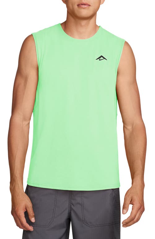 Shop Nike Dri-fit Solar Chase Trail Running Sleeveless T-shirt In Vapor Green/neutral Olive