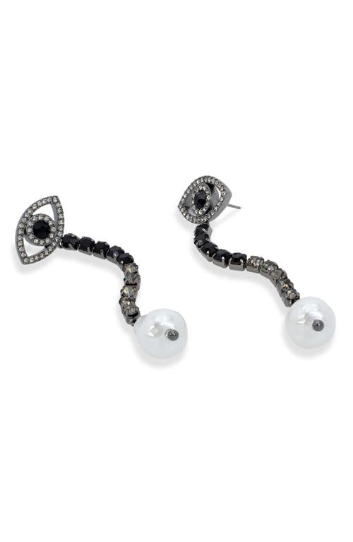 KURT GEIGER KURT GEIGER LONDON EYE LINEAR DROP EARRINGS