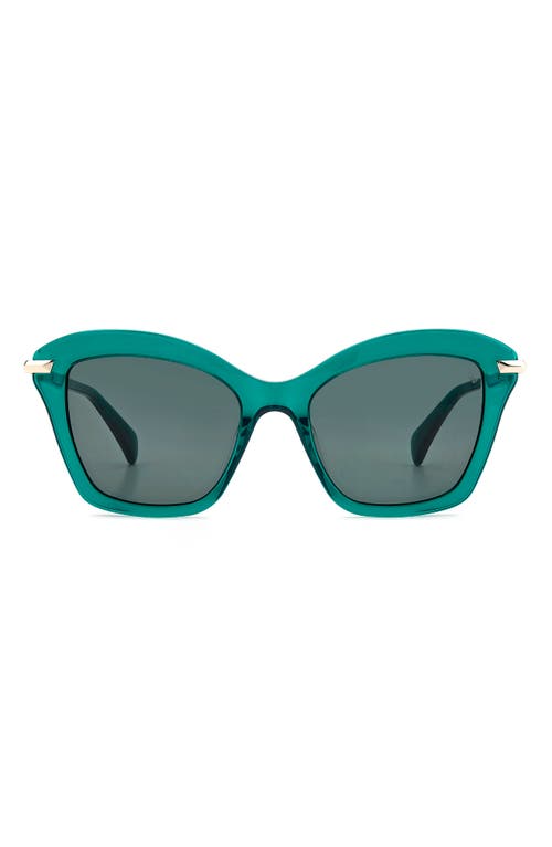 Shop Rag & Bone 53mm Cat Eye Sunglasses In Green/green