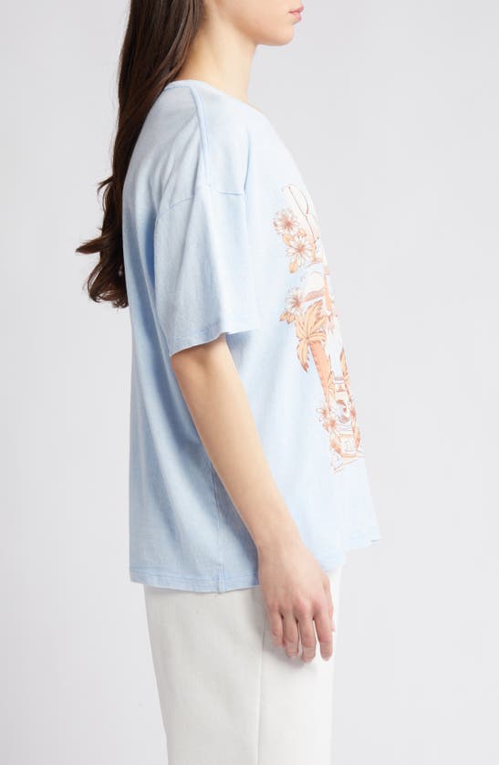 Shop Roxy Star Chart Oversize Cotton Graphic T-shirt In Bel Air Blue