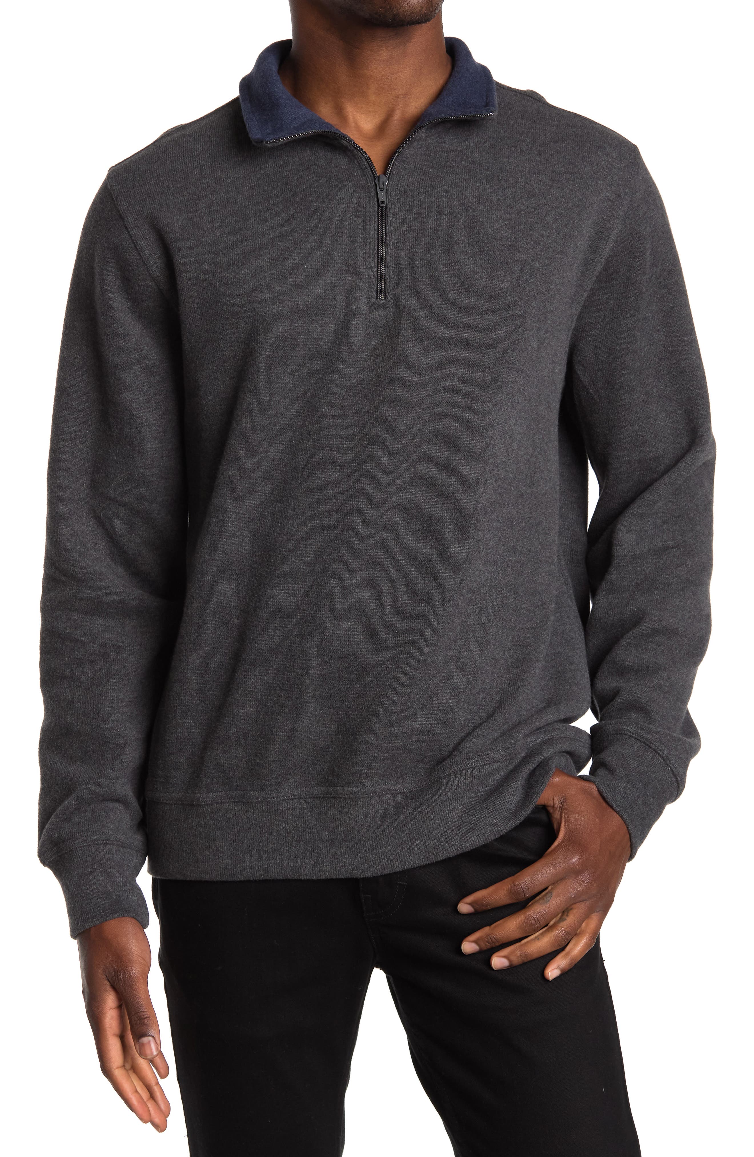 dark grey quarter zip