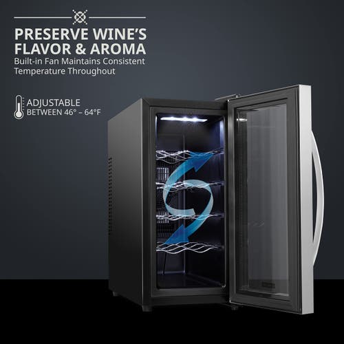 Schmecke 10 Bottle Thermoelectric Wine Cooler In Stainless Steel