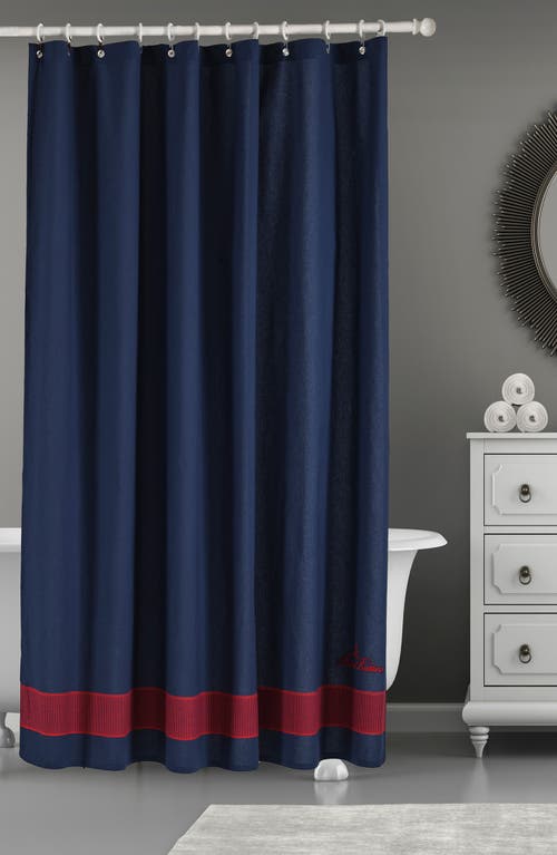 Brooks Brothers Border Shower Curtain In Navy