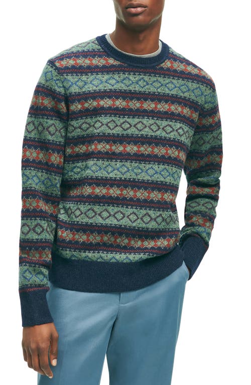 Brooks Brothers Geometric Stripe Crewneck Sweater Vintage Fi at Nordstrom,