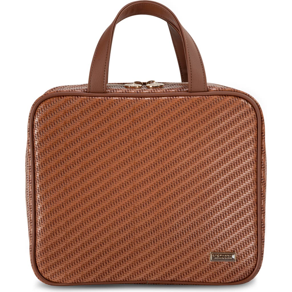 Stephanie Johnson Rosewood Cognac Martha Large Makeup Case