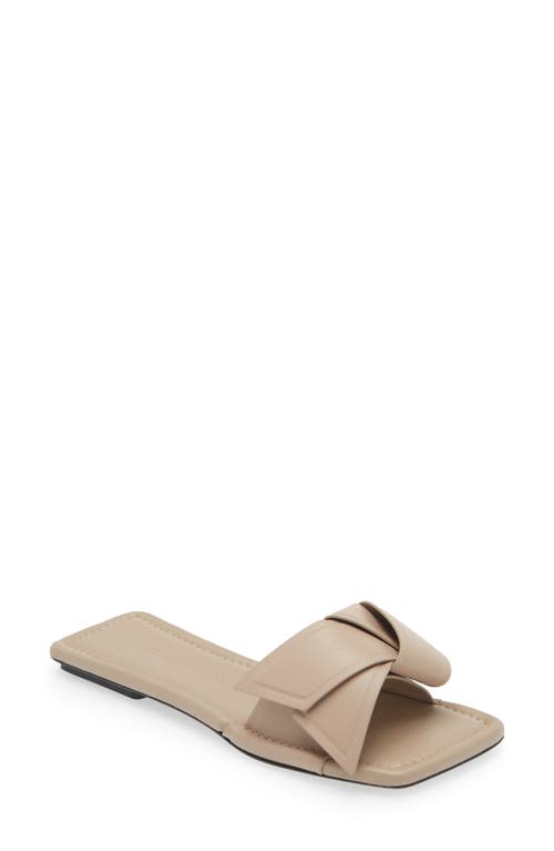 Acne Studios Musubi Bow Slide Sandal Taupe Beige at Nordstrom,