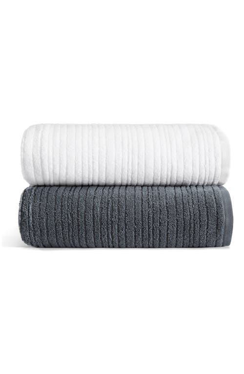 Kenneth Cole Brooks 3-piece Cotton Towel Set In Charcoal