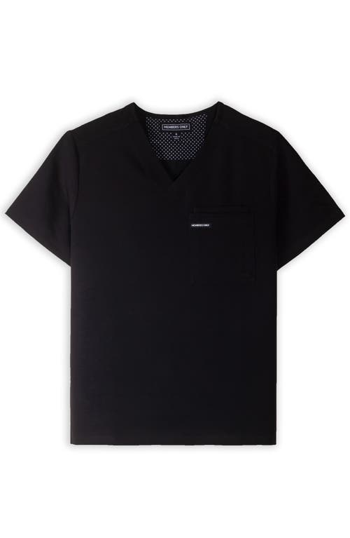 Members Only Manchester 3-pocket Scrub Top In Black