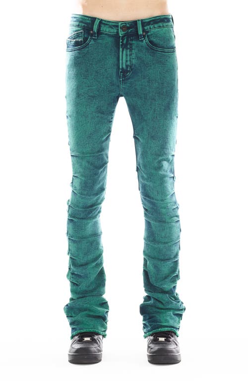 Cult of Individuality Hipster Nomad Stacked Bootcut Jeans Emerald at Nordstrom,
