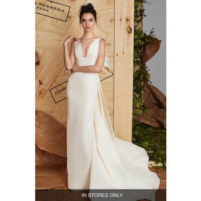 Carolina Herrera Aubrey Silk Faille Column Gown