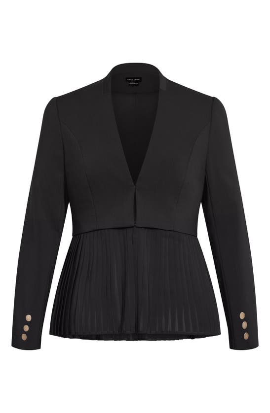 Shop City Chic Sadie 2-in-1 Blazer In Black