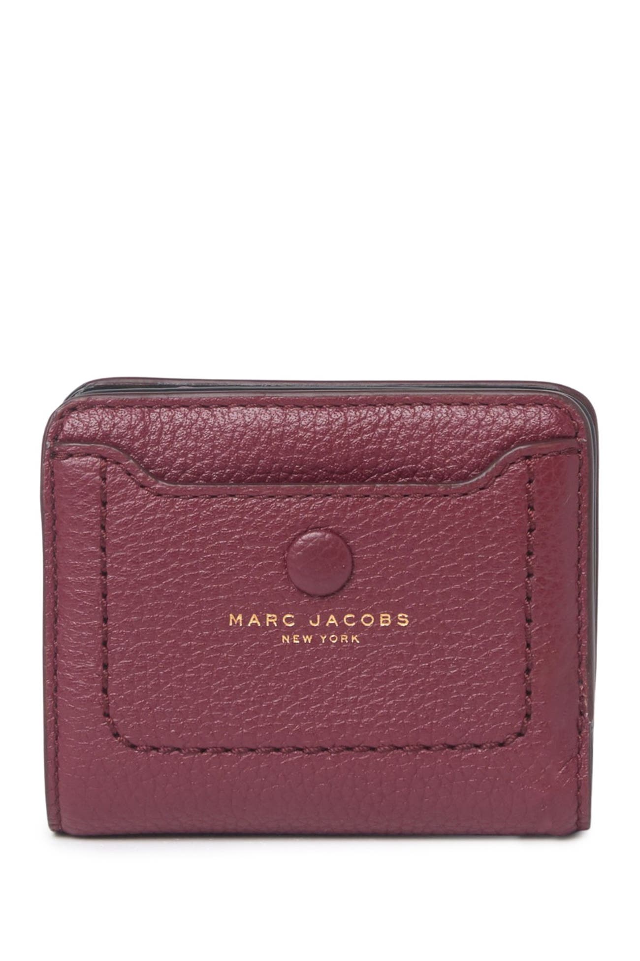 marc jacobs empire city mini compact leather coin wallet