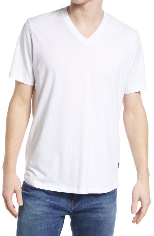 LIVE LIVE V-Neck Pima Cotton T-Shirt in Whiteout