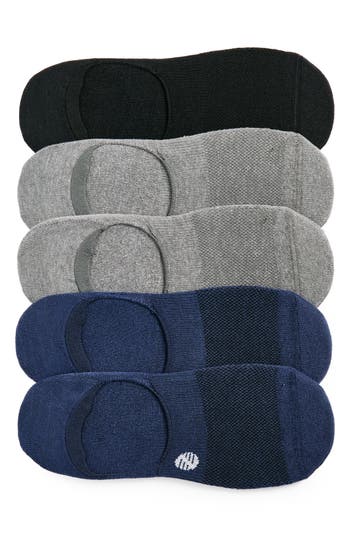 Z By Zella 5-pack All Purpose No Show Liner Socks In Blue