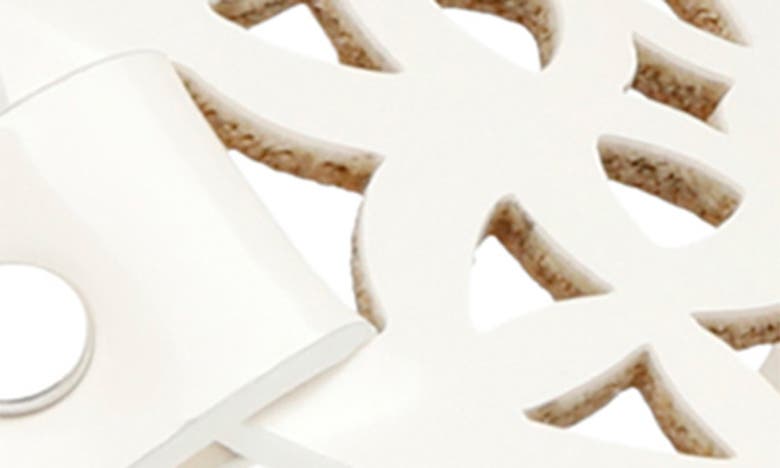 Dolce Vita Gotie Laser Cut Studded Thong Sandal In Ivory Patent
