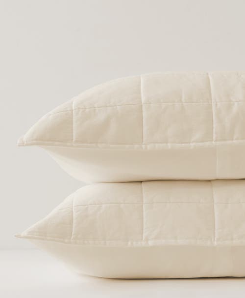 Pact Organic Quilted Sham 2-pack In Sandshell