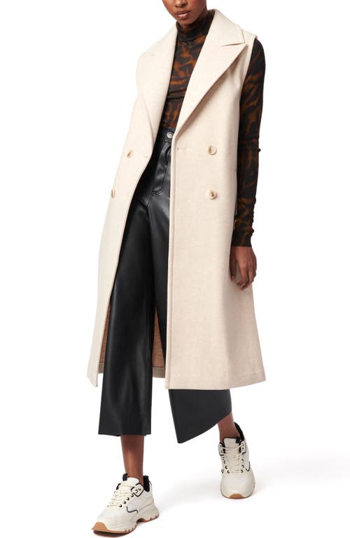 Shop Bernardo Belted Long Vest In Oatmeal