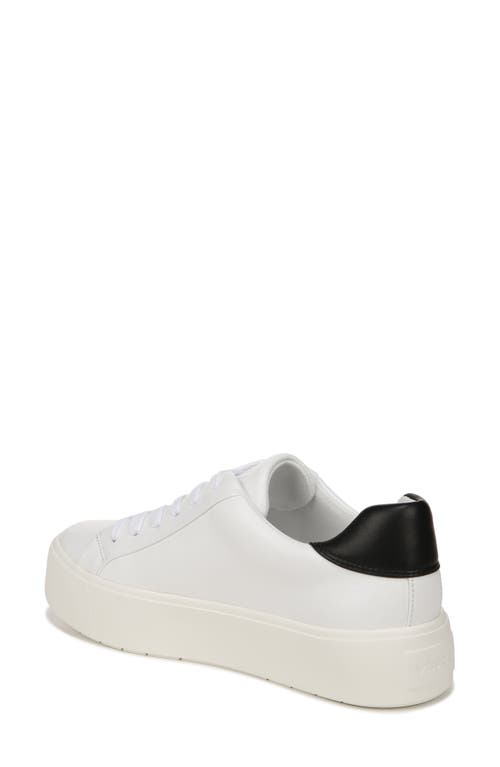 Shop Vince Benfield Leather Platform Sneaker In White/black