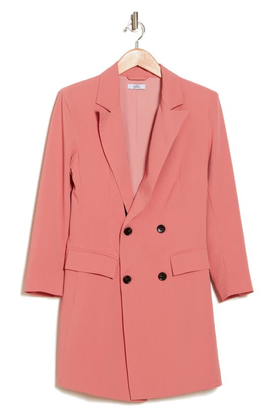 Shop Area Stars Jax Long Sleeve Blazer Minidress In Pink