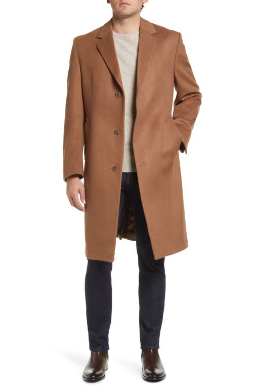 Simon Wool Blend Topcoat in Camel