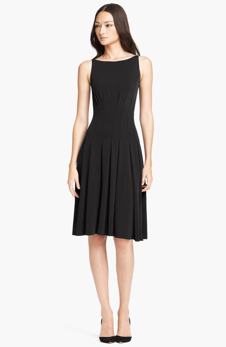 Armani Collezioni Pintuck Full Skirt Jersey Dress | Nordstrom
