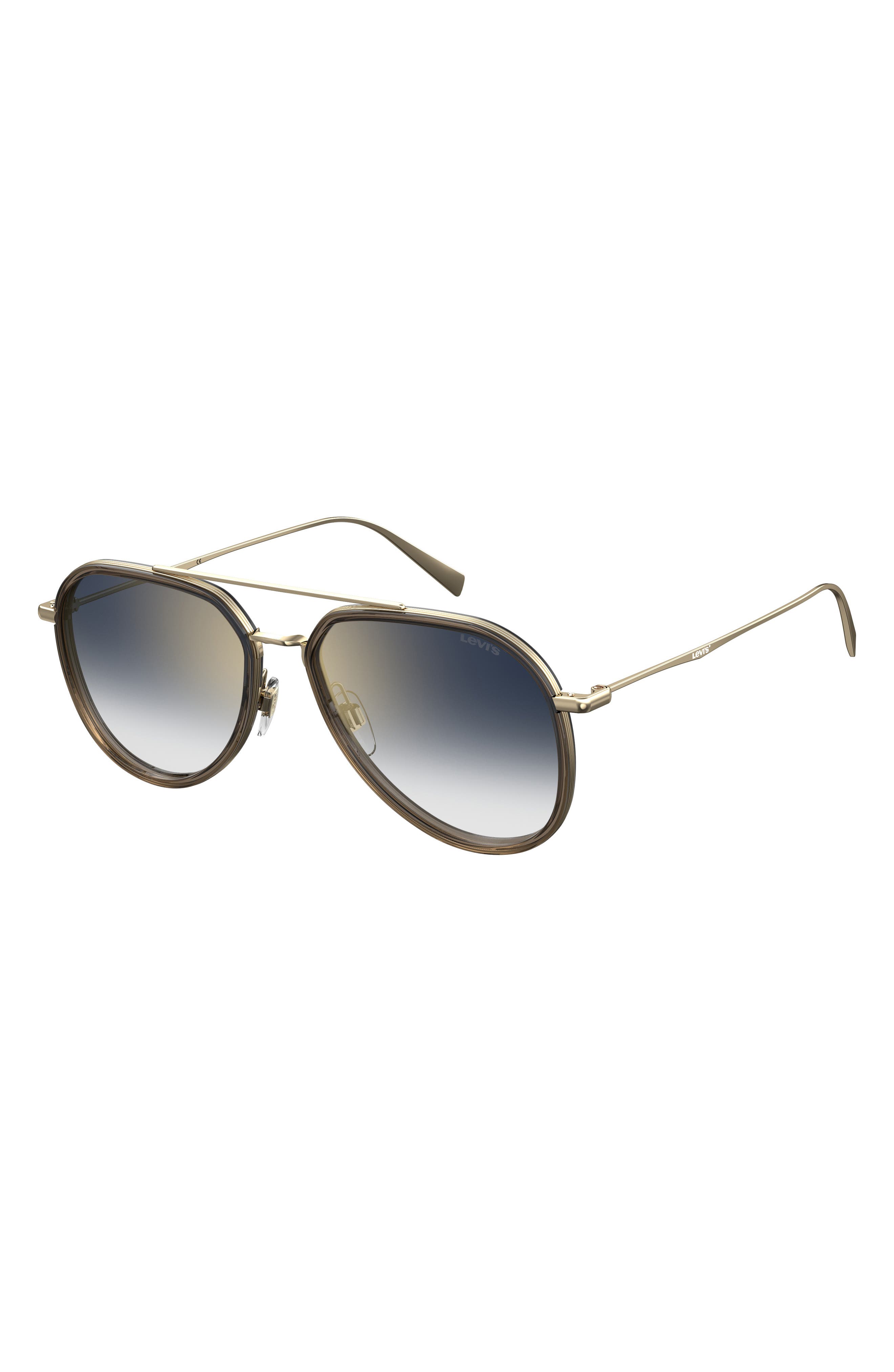 blue shade aviator sunglasses