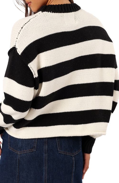 Petal And Pup Petal & Pup Gretchen Stripe Crewneck Sweater In Black