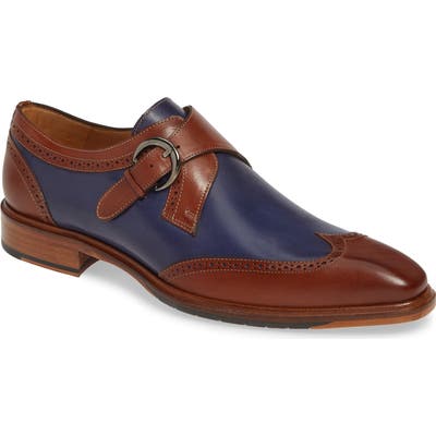 Mezlan Modesto Monk Strap Shoe- Brown