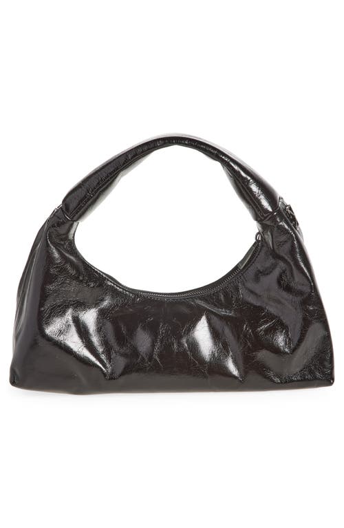 Shop Off-white Arcade Leather Shoulder Bag In 1000 Black