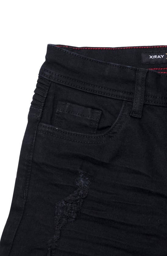Shop X-ray Xray Kids' Distressed Denim Shorts In Jet Black