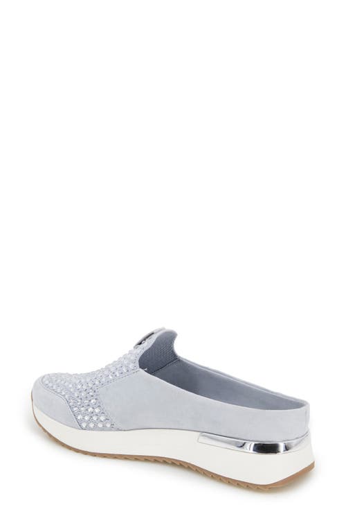 Reaction Kenneth Cole Carol Crystal Mule Sneaker In Mid Grey Knit