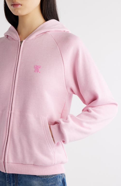 Shop Acne Studios Fupiter Sport Zip Hoodie In Bubble Pink