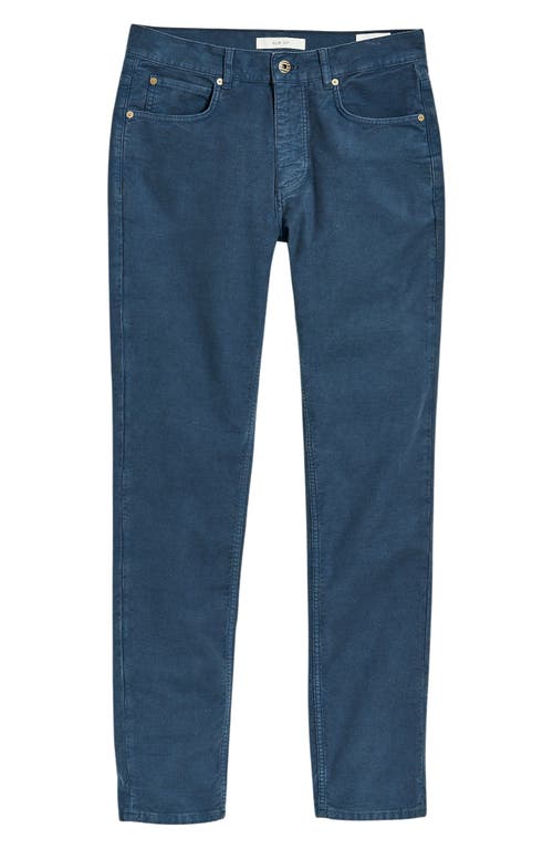 Billy Reid Moleskin Slim Fit Five Pocket Pants Carbon Blue at Nordstrom,