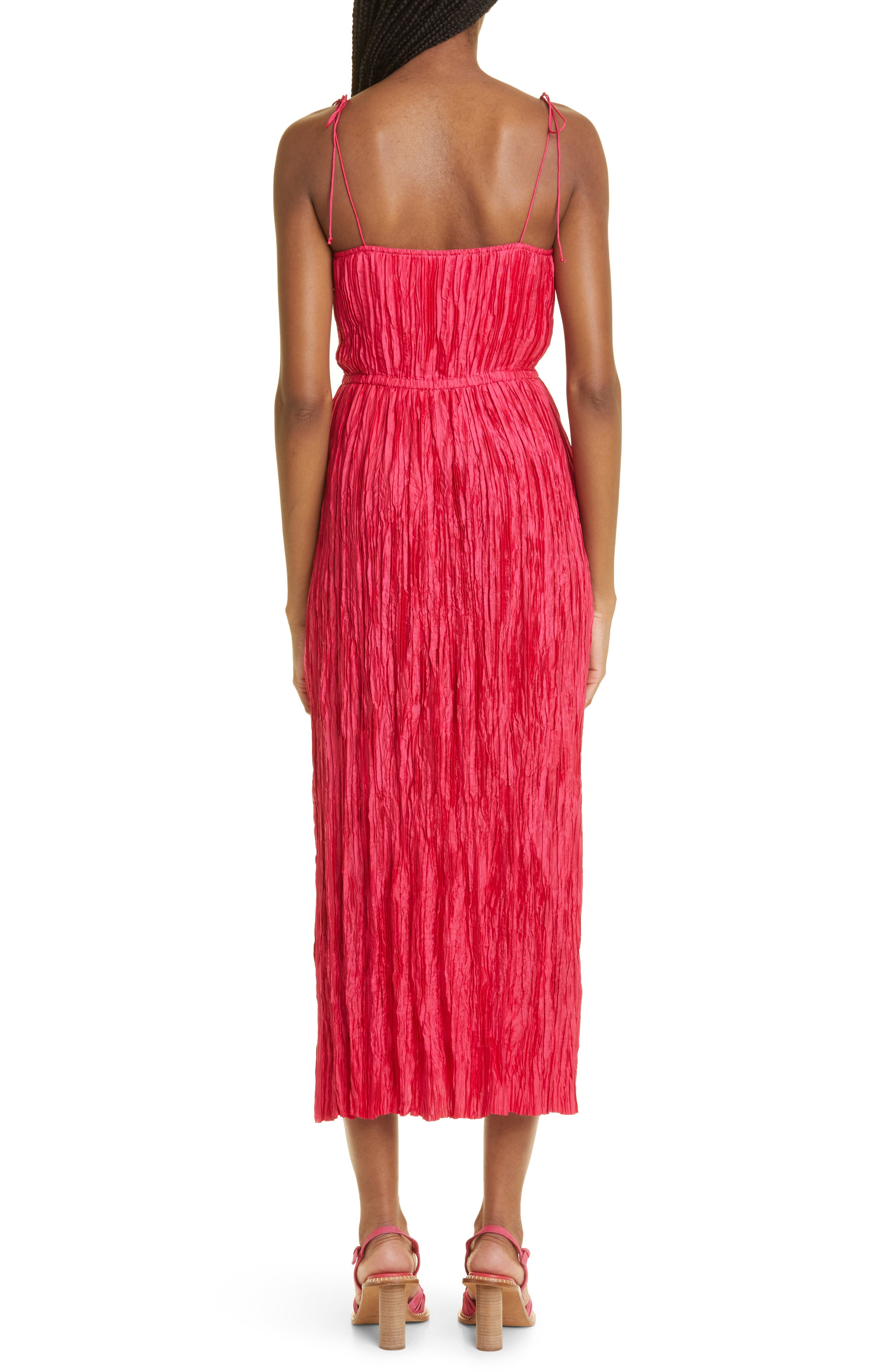 Ulla Johnson Orla Crinkle Satin Dress in Orchid | Smart Closet