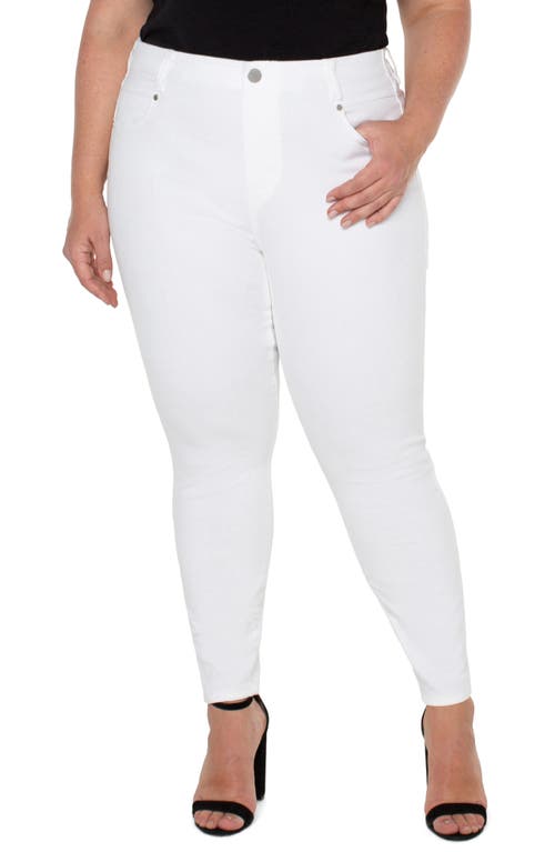 Liverpool Gia Glider Pull-On Ankle Skinny Jeans in Bright White