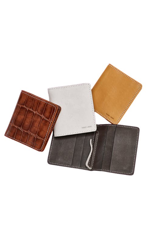 Shop Sarep + Rose Bifold Wallet With Money Clip In Black Mahogany