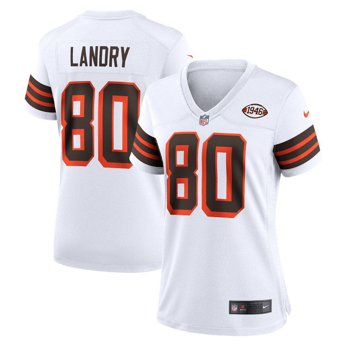 Womens Jarvis Landry White Cleveland Browns 1946 Collection Alternate Game Jersey at Nordstrom Nordstrom Women Sport & Swimwear Sportswear Sports Tops 