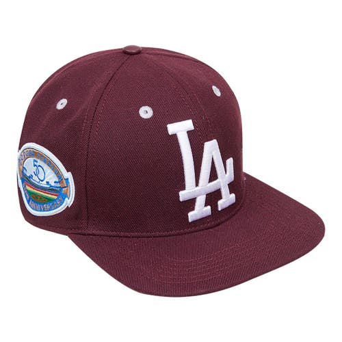 Men's Pro Standard Burgundy Los Angeles Dodgers Wine Snapback Hat